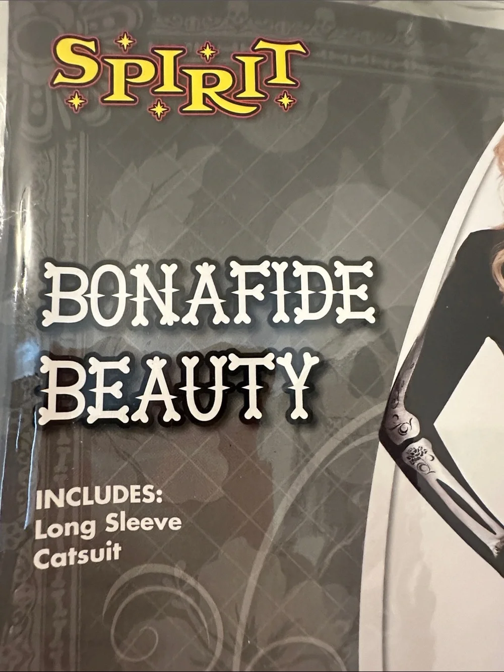 Spirit Bonafide Beauty Black and White Skeleton Jumpsuit - Adult